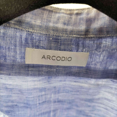 アルコディオ ARCODIO ILARI リネン バンドカラーシャツ メンズ JPN:M